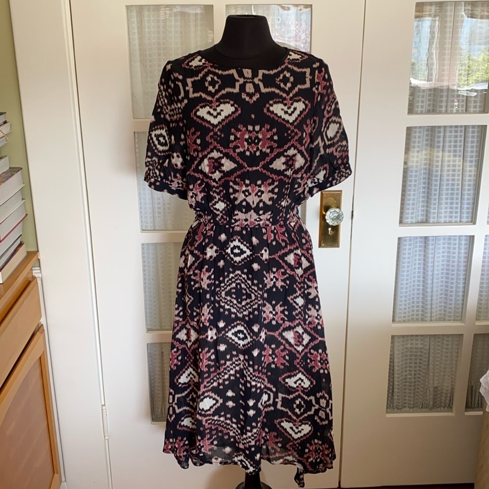 Sam & Lavi Patterned Midi Dress